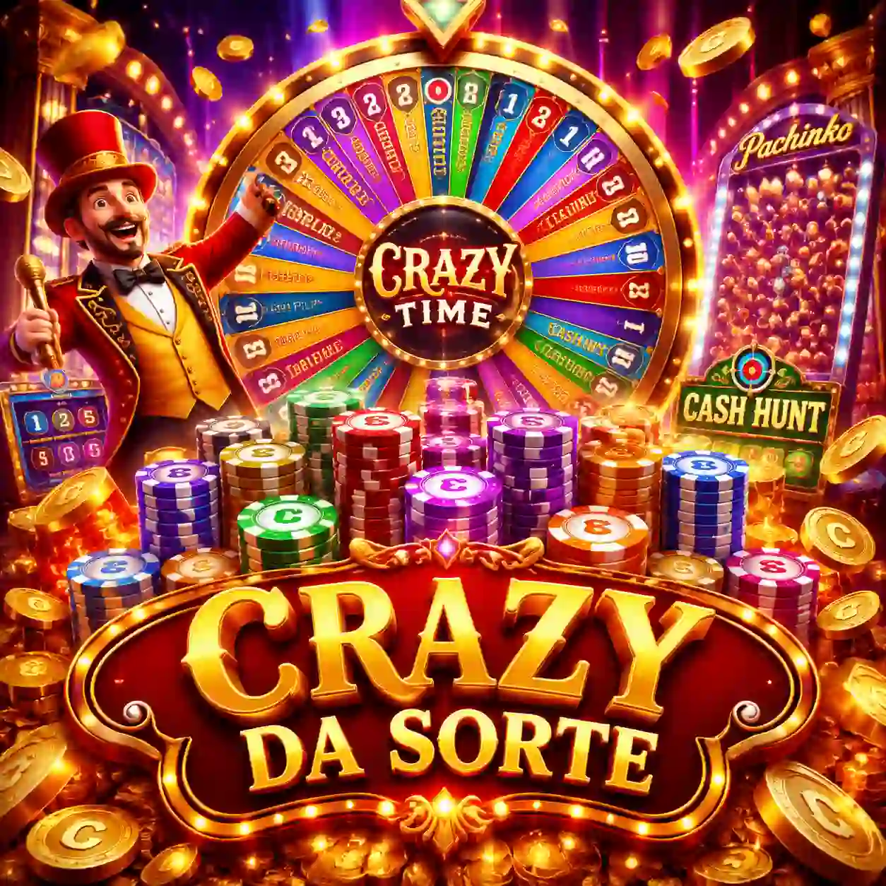Game show Crazy Time ao vivo com roda gigante no 36b